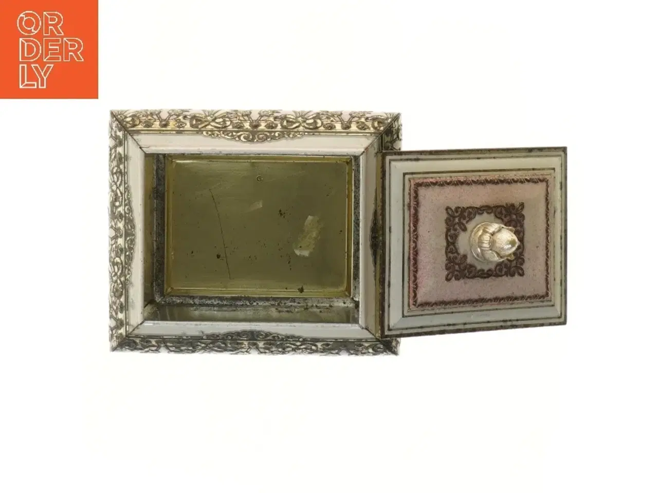 Billede 3 - Dekorativ metalkasse med låg (str. 17x14 cm)