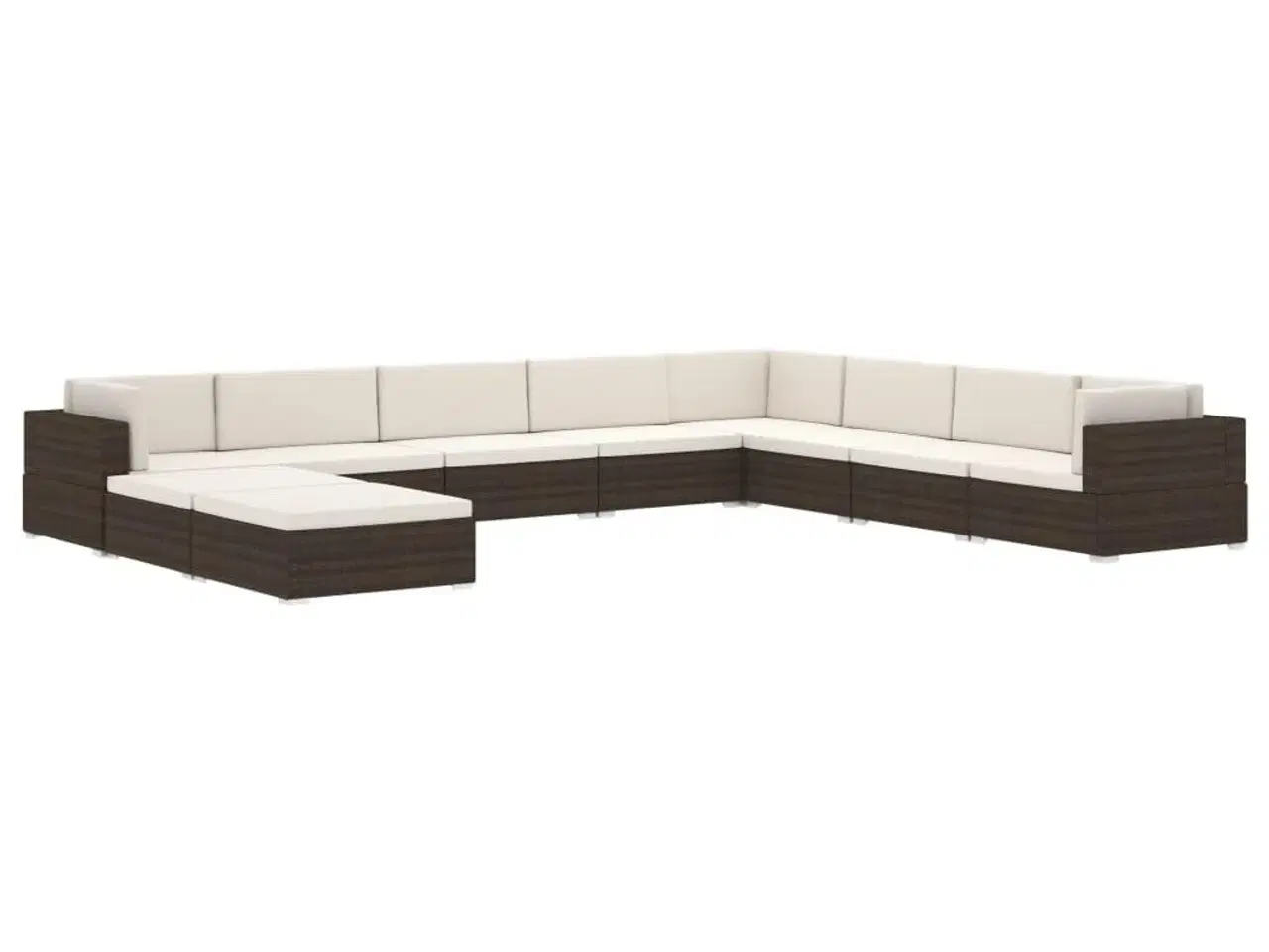 Billede 8 - Midtersæde til sofa 1 stk. med hynder polyrattan grå
