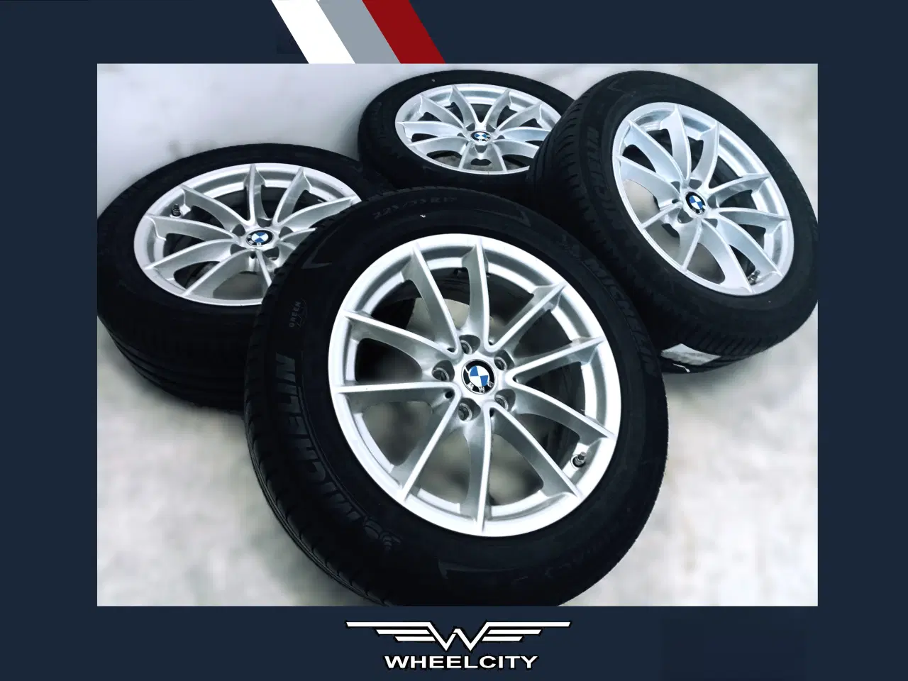 Billede 1 - 5x112 17" ET27 nav 66,6ø BMW sommersæt inkl.TPMS