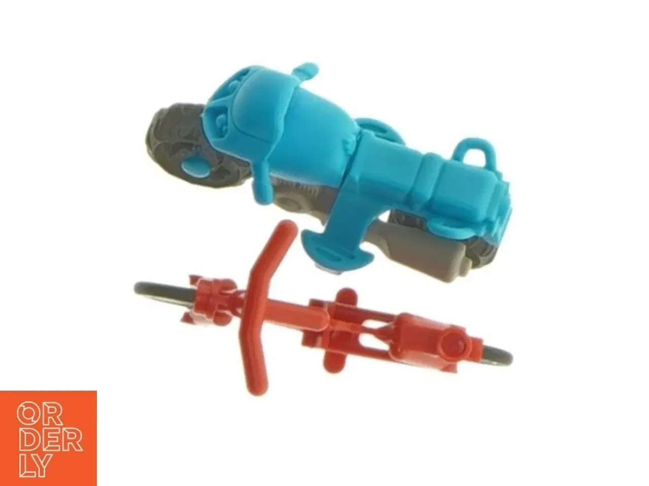 Billede 2 - Legetøjsmotorcykel med figur (str. 6 cm)
