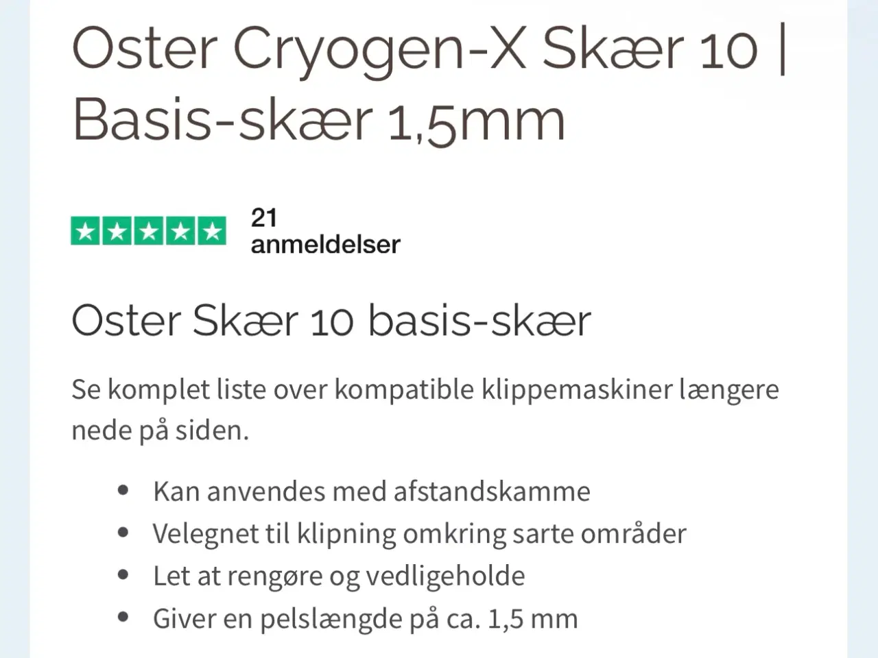 Billede 7 - Oster A6 Slim hundetrimmer m tilbehør 