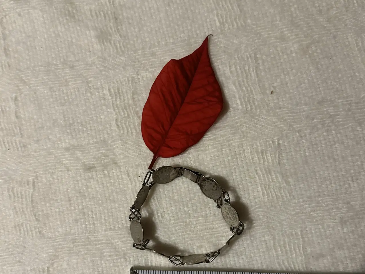 Billede 5 - Unikt sølv armbånd med gamle svenske 10 øres sølv