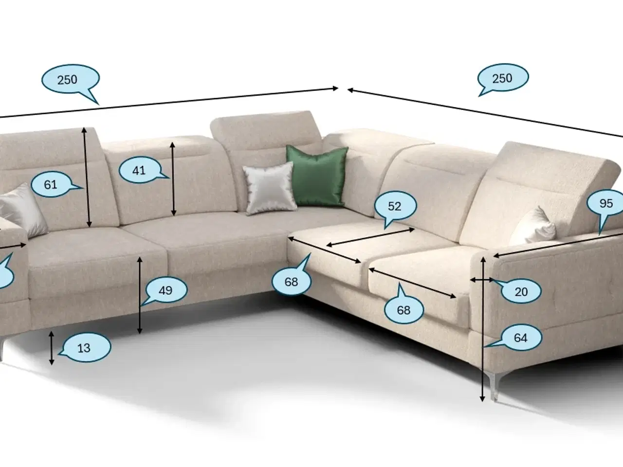Billede 3 - MALI MAX HJØRNESOFA 250x250