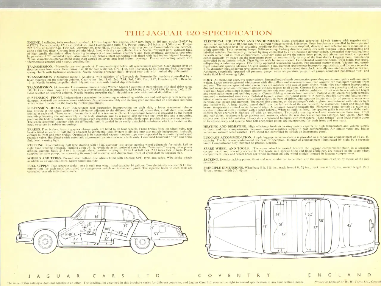 Billede 4 - Jaguar 420 brochure 1967