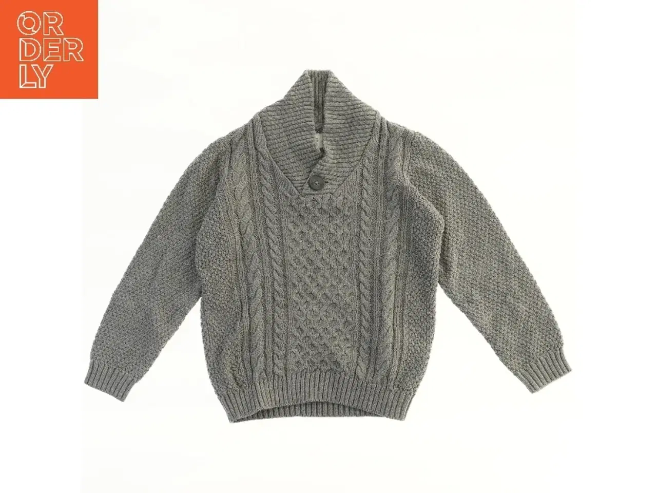 Billede 1 - Strikket sweater med ribkrave fra Lupilu (str. 110)