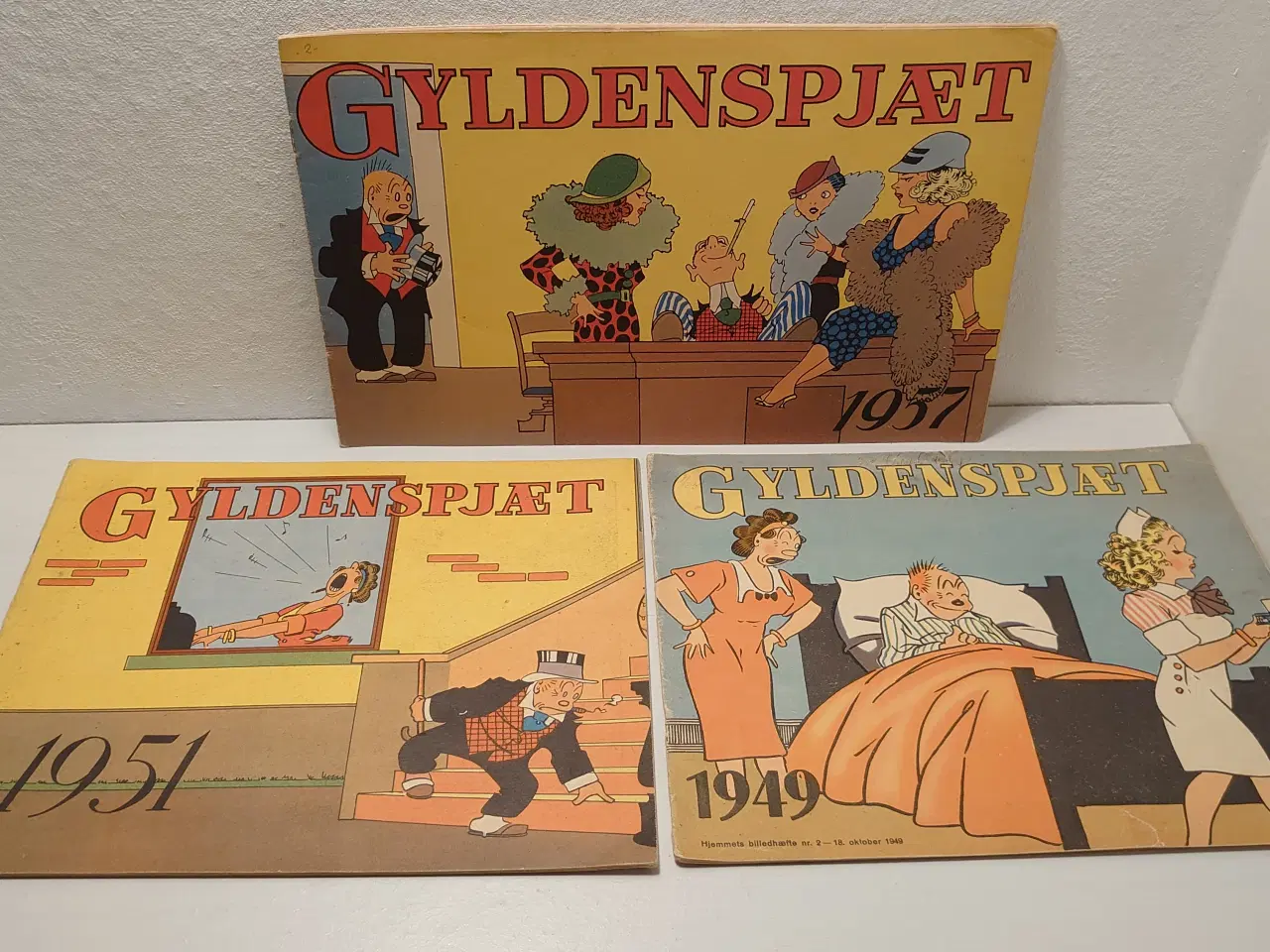 Billede 1 - 3stk Gyldenspjæt. 1949,51 og 1957. Hjemmets Forlag