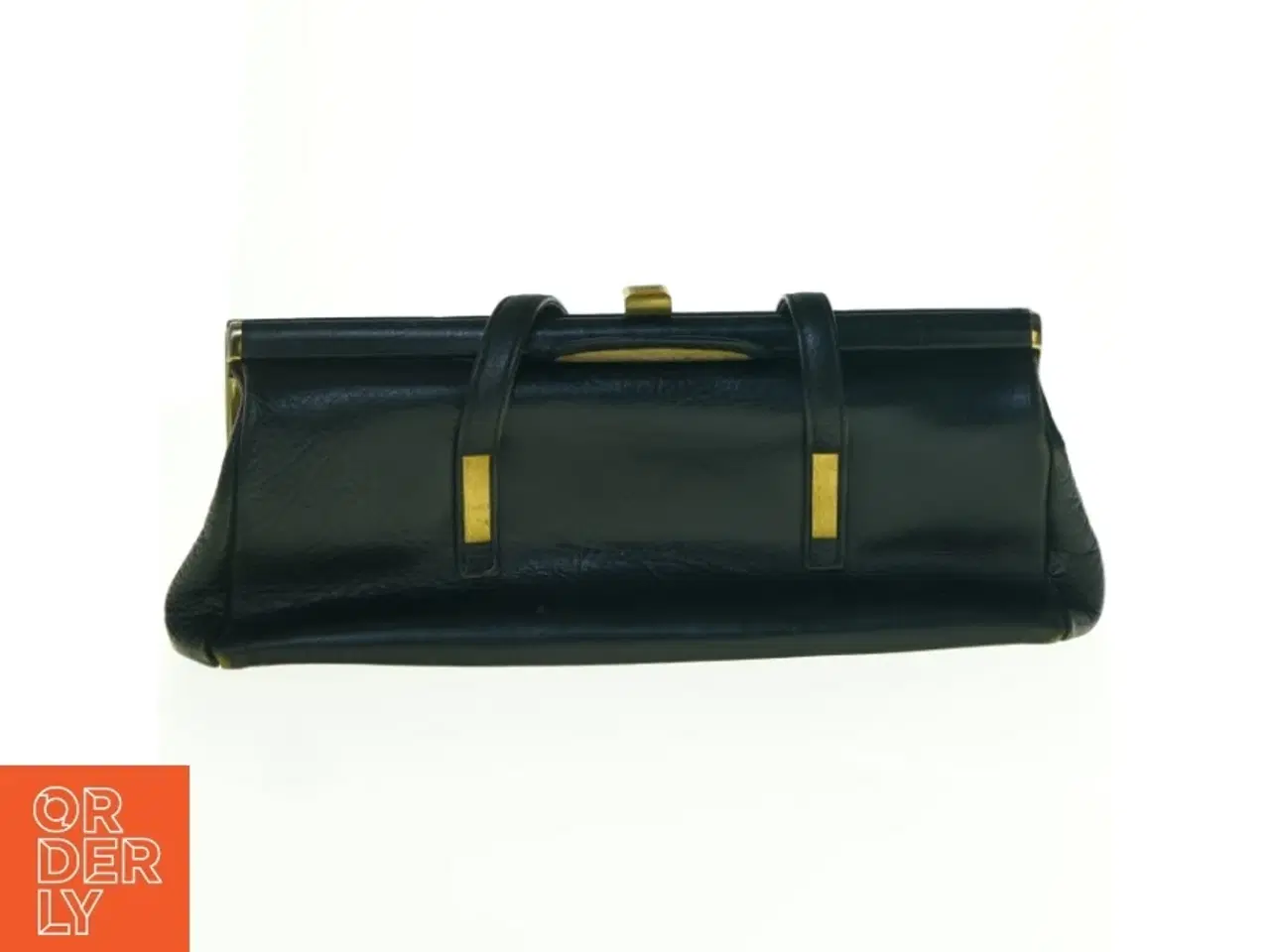 Billede 1 - Vintage sort håndtaske i læder (str. 36 x 12 cm)