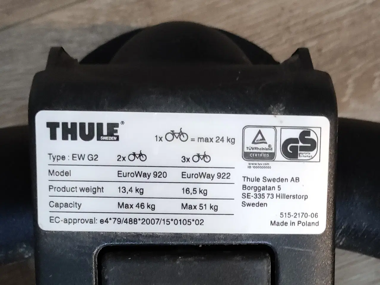 Billede 1 - Thule cykelholder 