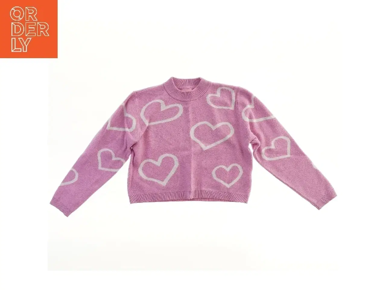 Billede 2 - Striktrøje med hjerteprint fra D-XEL (str. 140)