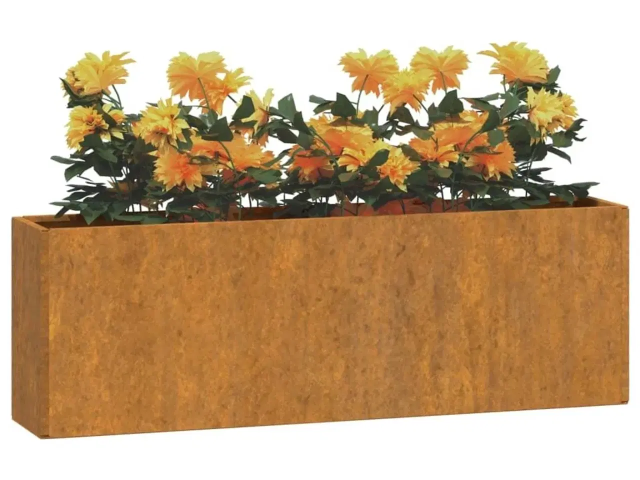 Billede 3 - Væghængte plantekasser 2 stk. 53x10x17 cm cortenstål rustfarvet