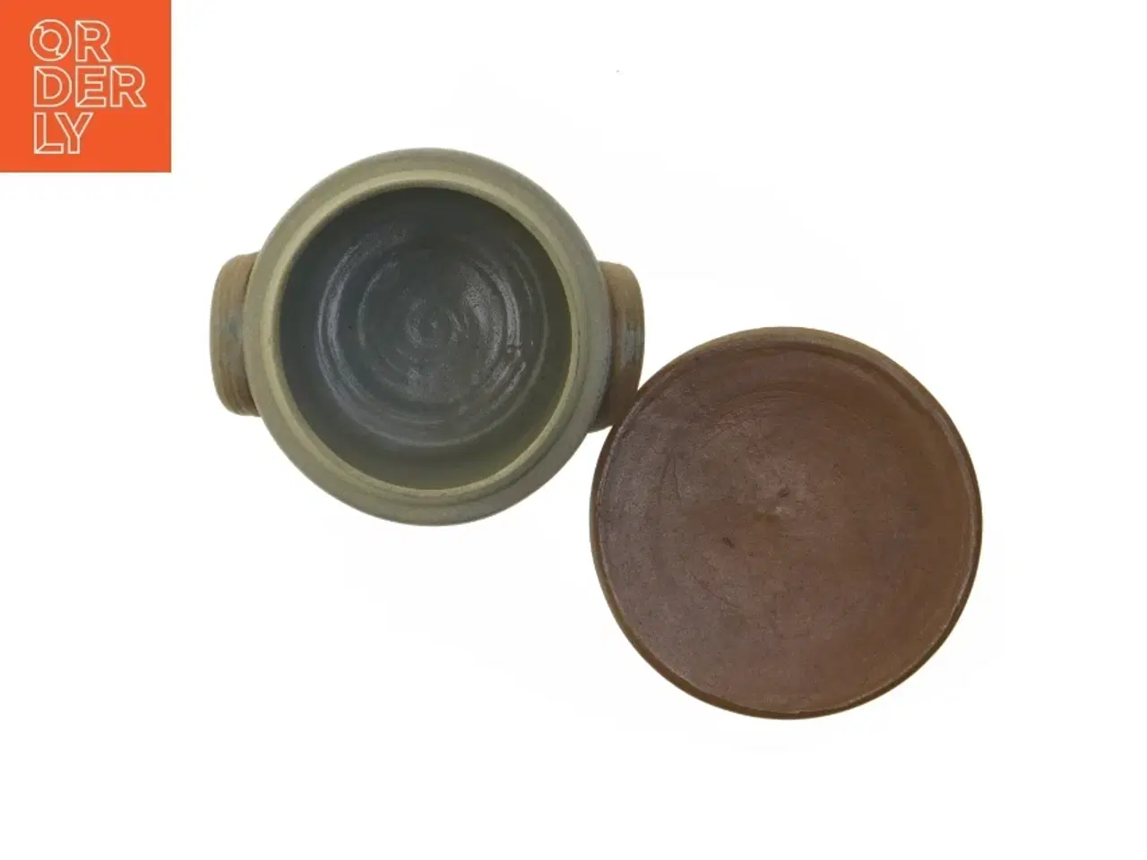 Billede 4 - Keramikbeholder med låg (str. Ø. 12,5 cm. længde, 9,5 cm)