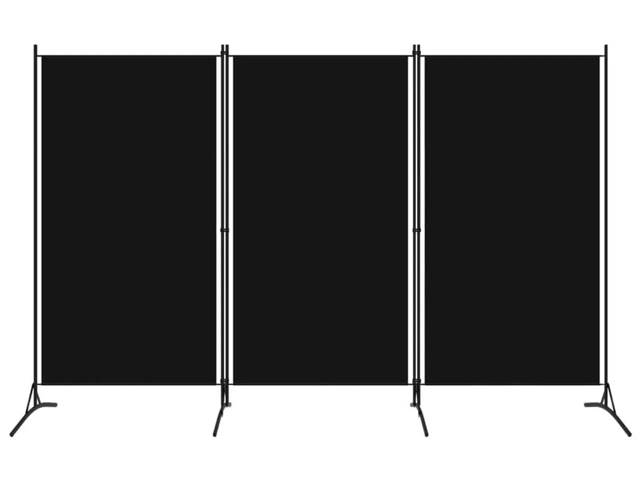 Billede 1 - 3-panels rumdeler 260 x 180 cm sort