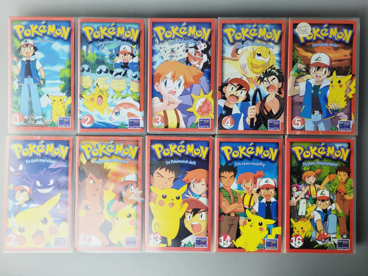 Billede 1 - Samlerobjekt: 10 stk. Sjældne Danske Pokémon VHS