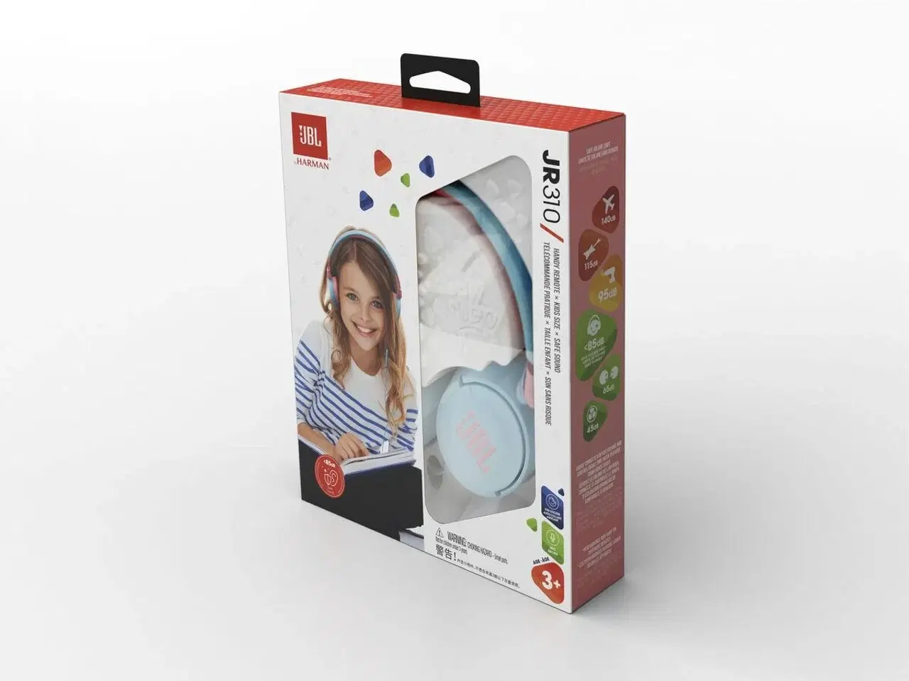 Billede 6 - Høretelefoner JBL JR310 - blå/pink, med kabel og mikrofon