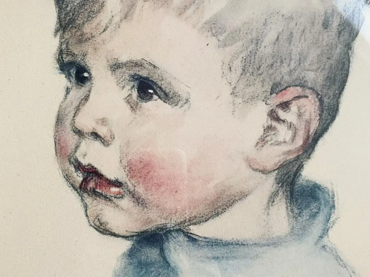 Billede 2 - Drengebillede i sort ramme