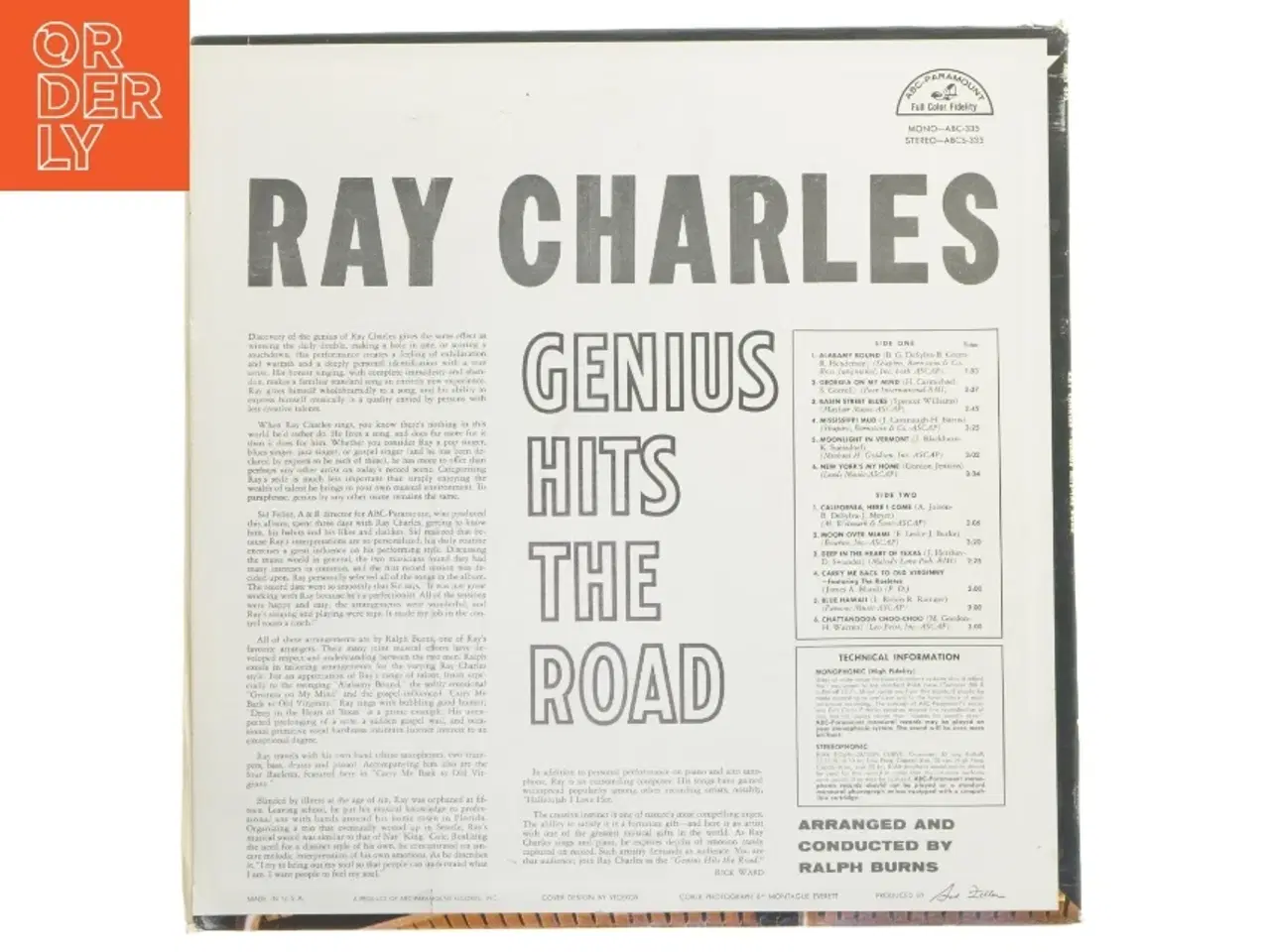 Billede 3 - Ray Charles LP album fra ABC Records