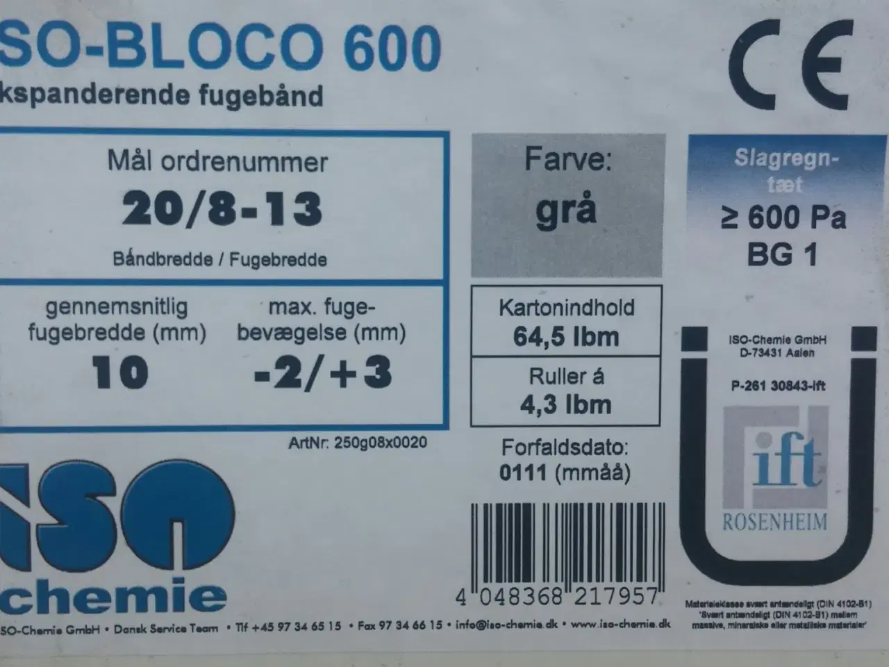 Billede 5 - ISO-BLOCO Fugebånd