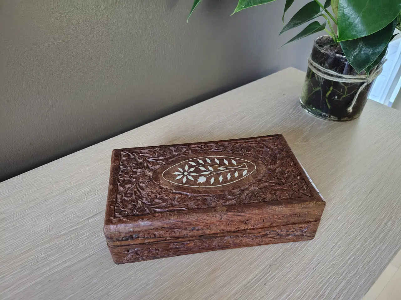 Billede 2 - Flot træ cigaræske