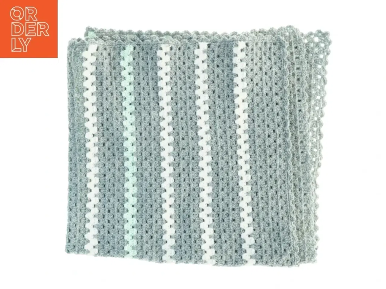 Billede 1 - Hånd hæklet tæppe (str. 87 x 83 cm)