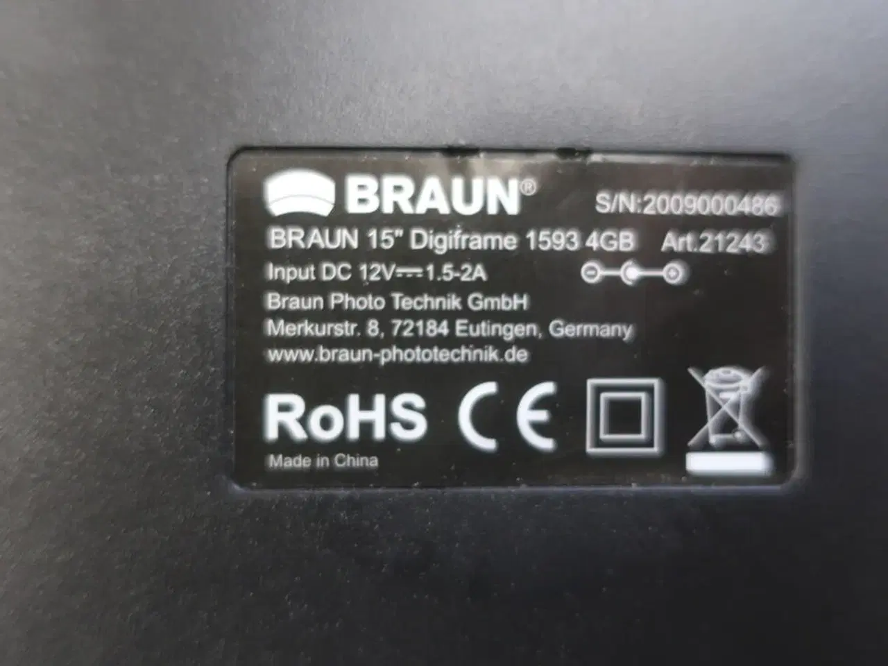 Billede 4 - Digital ramme BRAUN 15" DigiFrane 1593