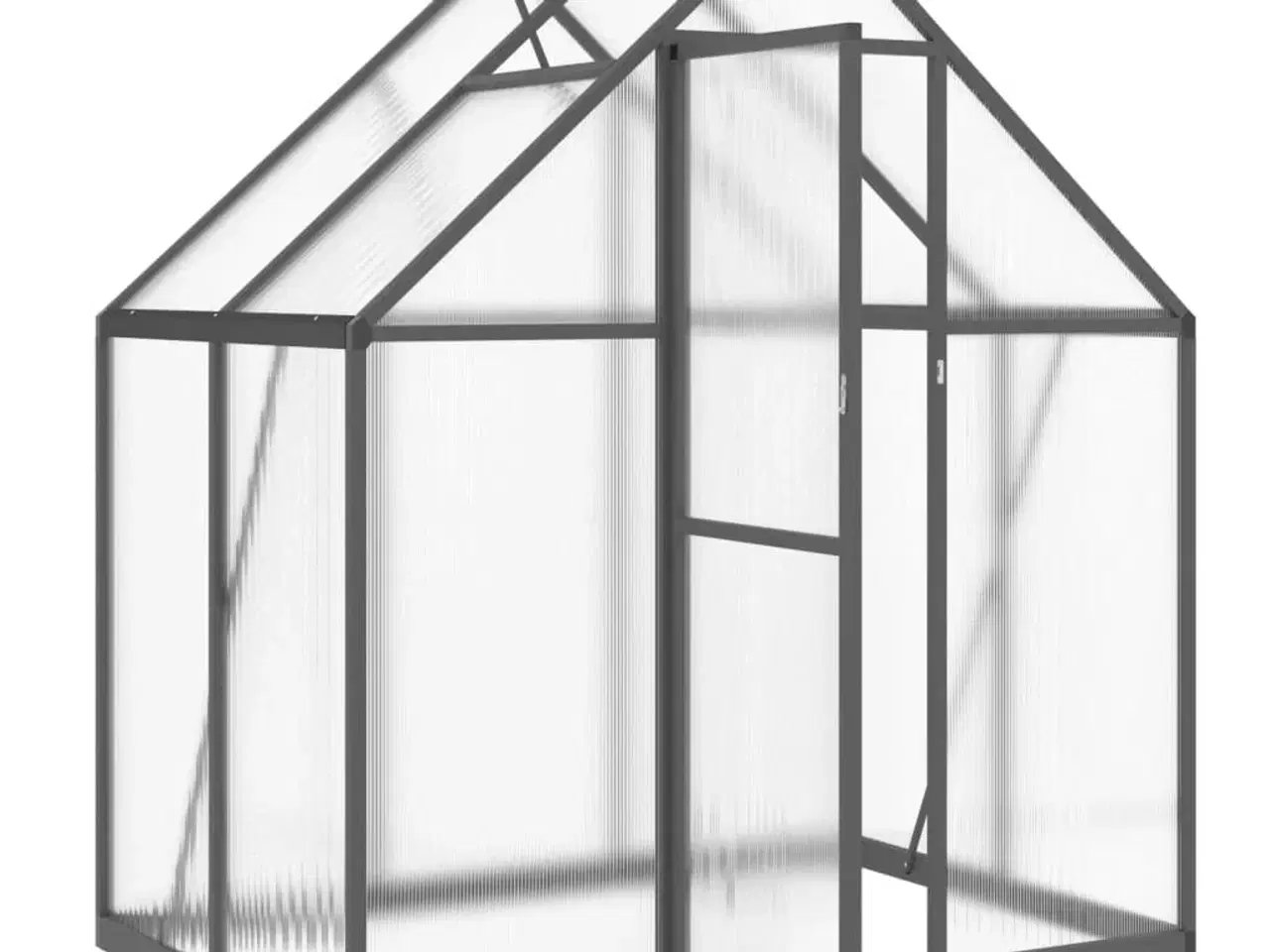 Billede 6 - Drivhus med fundamentramme 169x114x195 cm aluminium antracitgrå