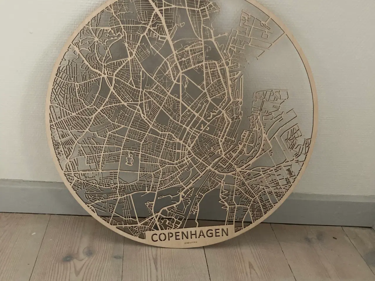 Billede 1 - Kort over København i træ