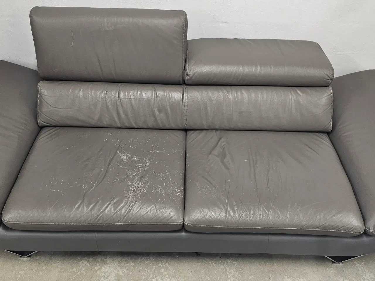 Billede 1 - Læder sofa