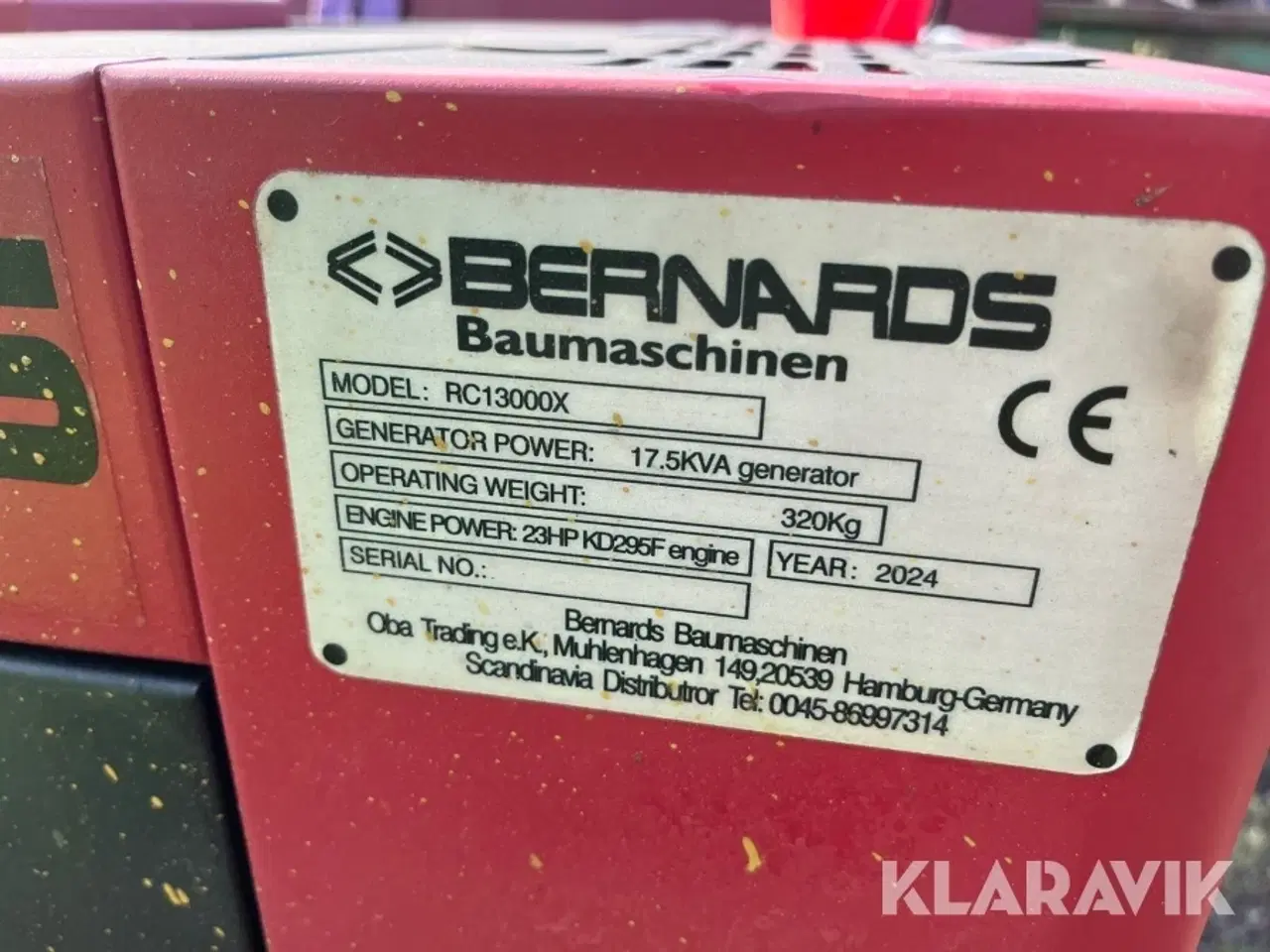 Billede 6 - Generator Bernards RC13000X