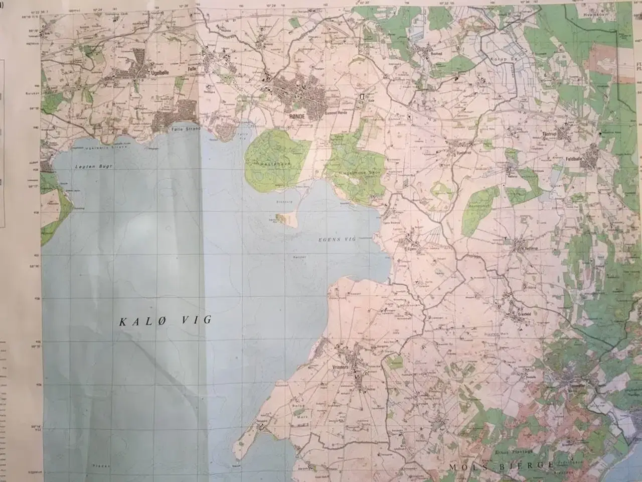 Billede 2 - Landkort over Rønde, Djursland