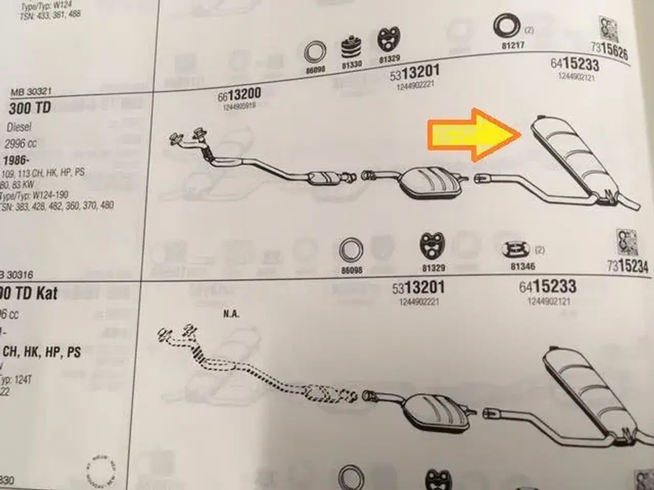 Billede 7 - Mercedes W124 Bag lyddæmper