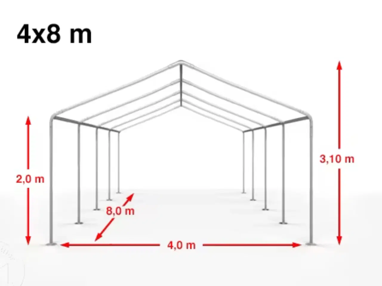 Billede 2 - Fest telt.    4 x 8 meter