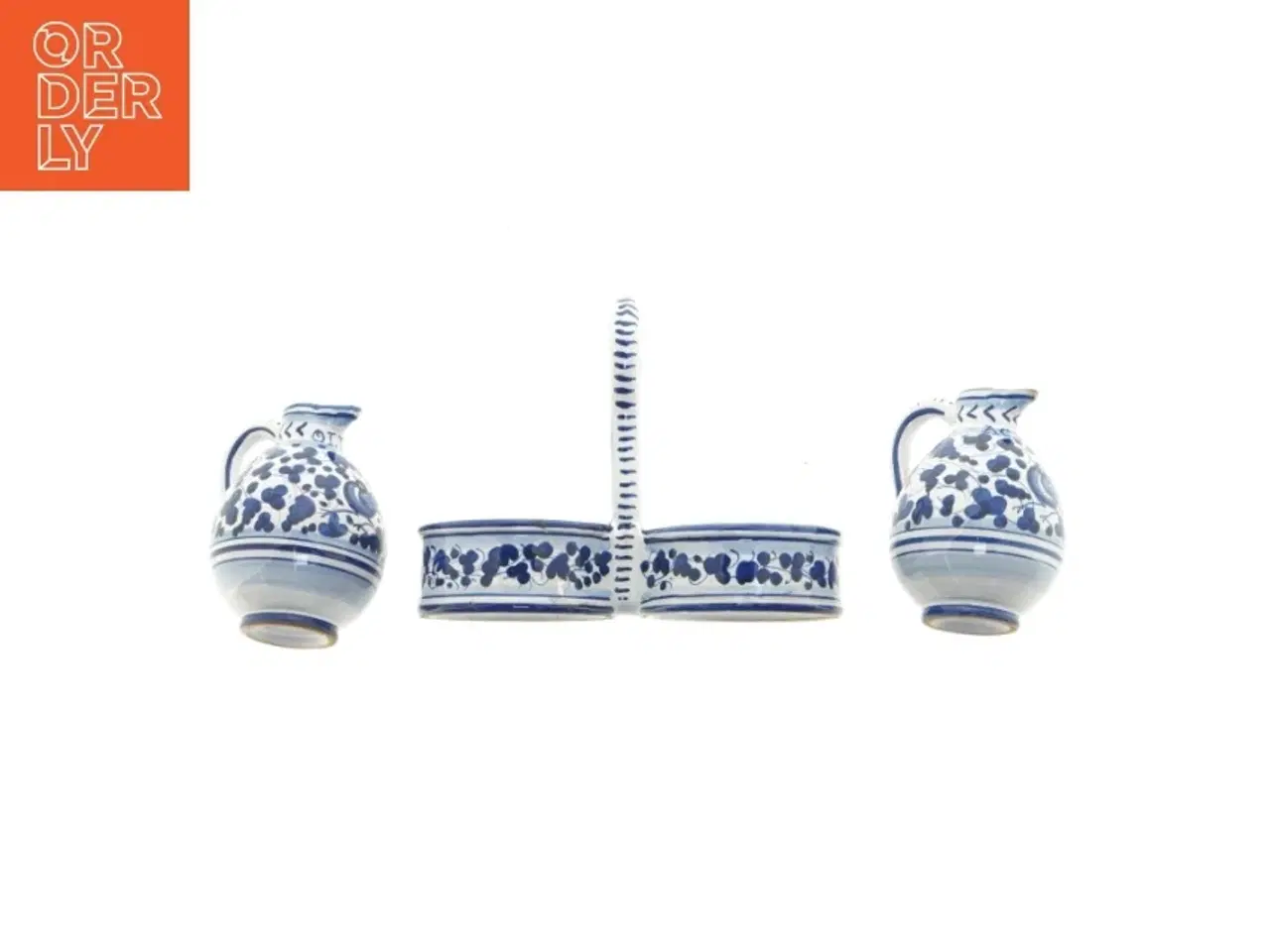 Billede 6 - Olie- eddikesæt i porcelæn med holder (str. 19 x 9 x 14 cm)