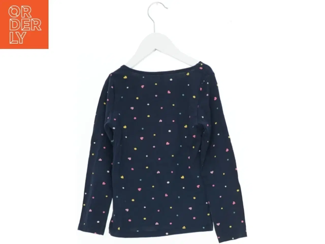 Billede 2 - Langærmet bluse med hjerteprint fra H&M (str. 110)