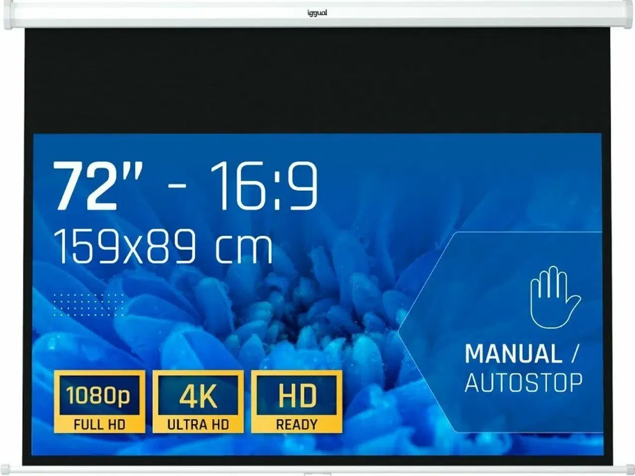 Billede 7 - Projektorlærred 72" 16:9 - manuel autostop
