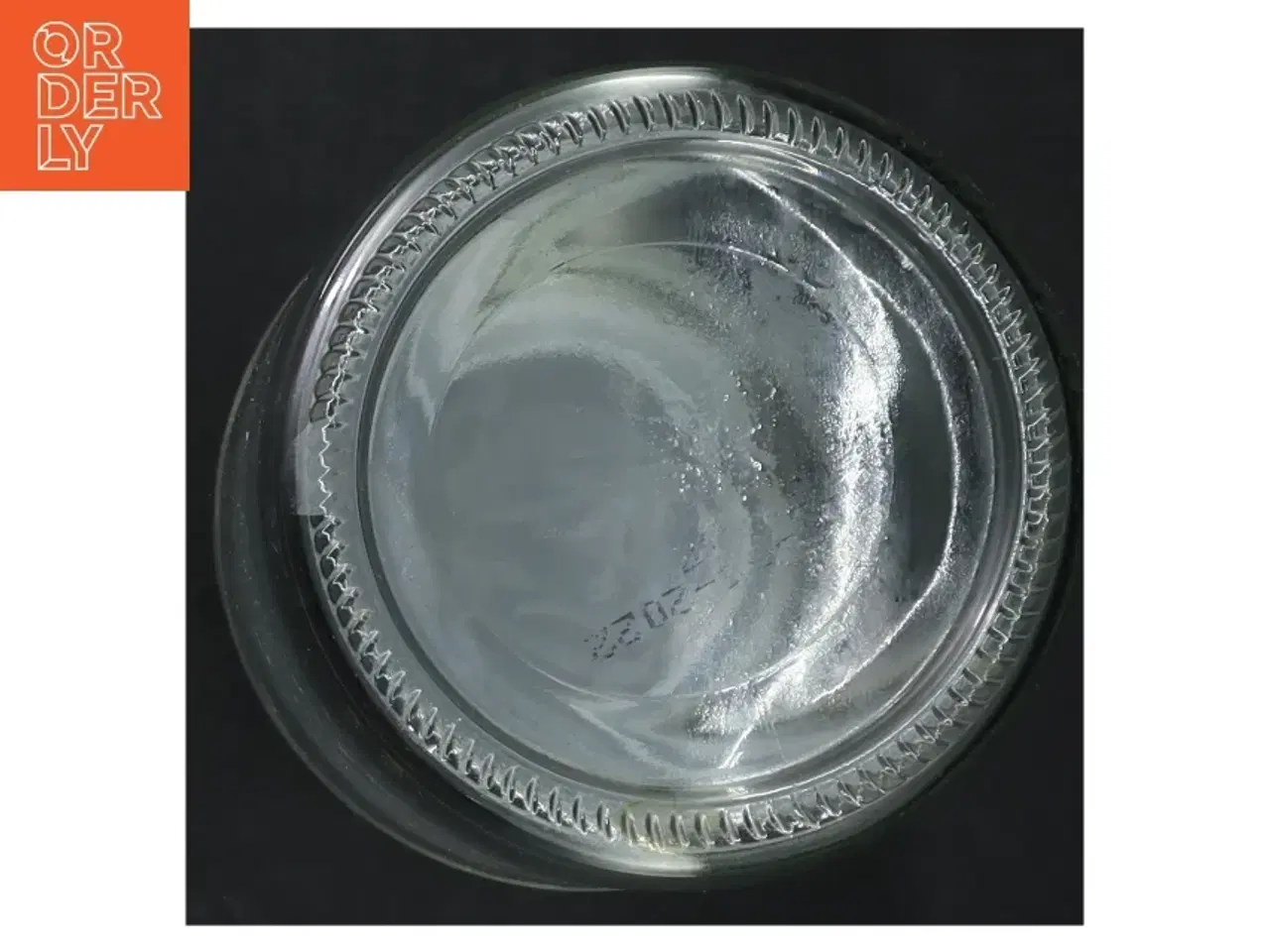 Billede 3 - Gennemsigtig glasbeholder med låg (str. H. 17 cm. ø. 9,5 cm)