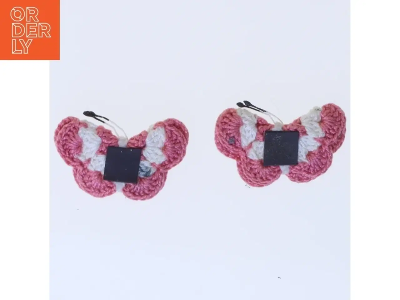 Billede 2 - Hæklet sommerfugl magnet (str. 5x3 cm)