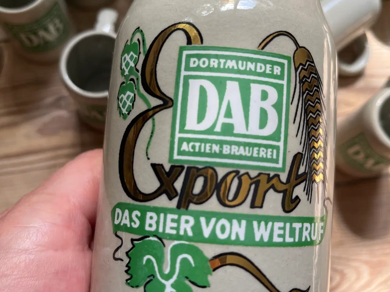 Billede 2 - DAB ølkrus og snapseglas porcelæn