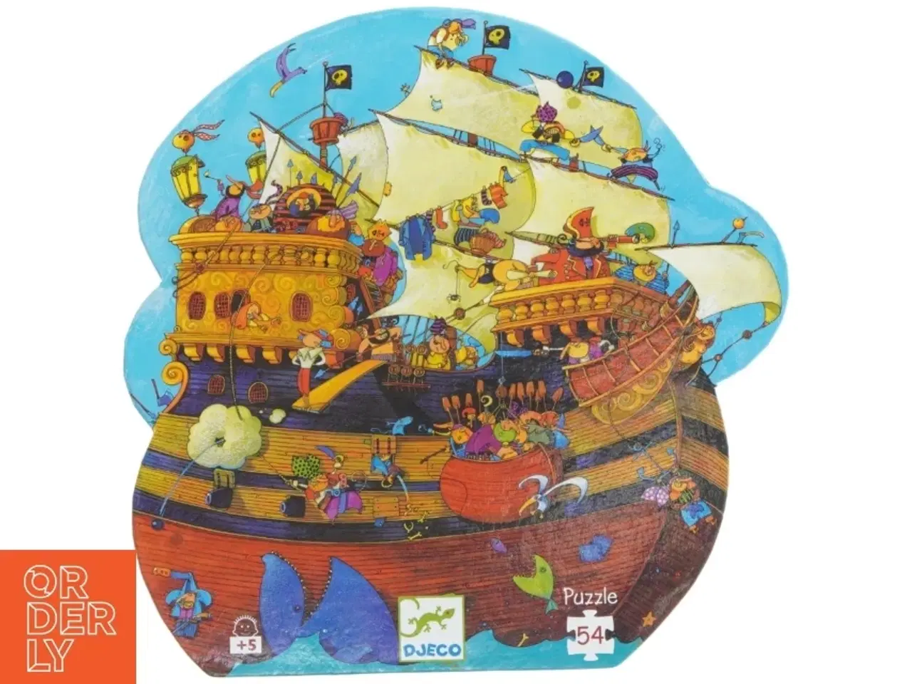 Billede 1 - Djeco Le bateau de Barberousse puslespil fra Djeco (str. 54. brikker)