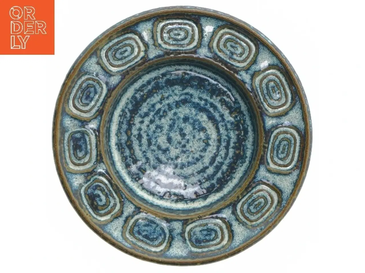 Billede 1 - Keramik tallerken med mønster (str. Ø 15 cm)