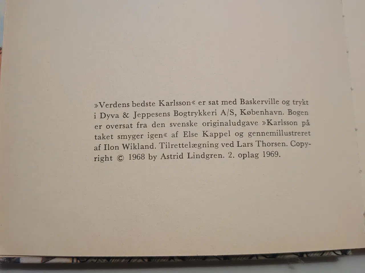 Billede 3 - Astrid Lindgren:Verdens bedste Karlsson. 1969