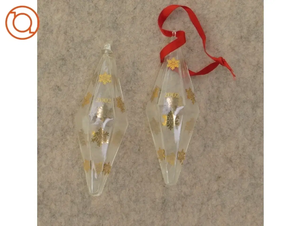Billede 1 - Samleobjekter: Julepynt fra Holmegaard: Golden Christmas glaspynt (str. 12 cm)