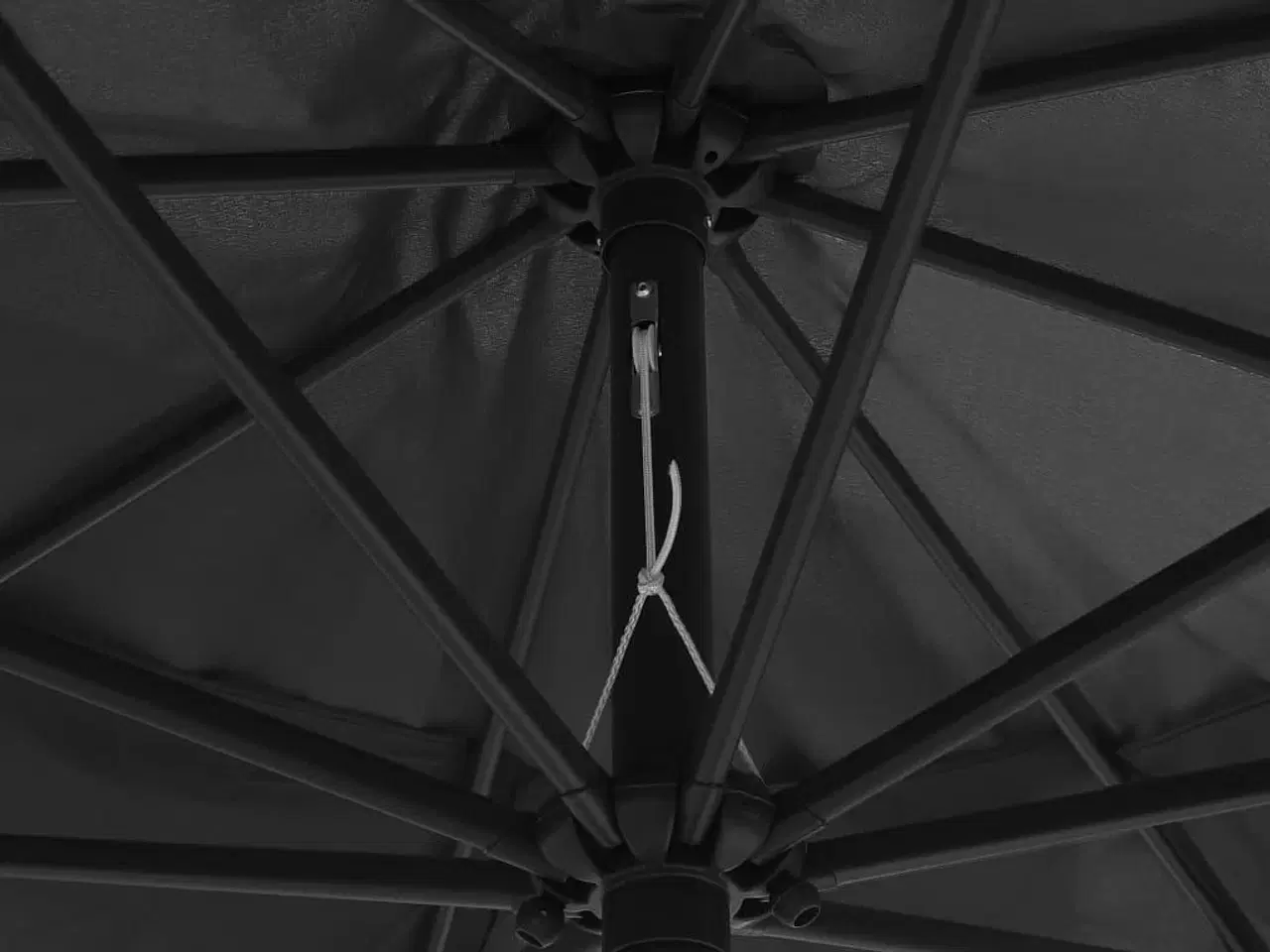Billede 2 - Udendørs parasol med metalstang 400 cm antracitgrå