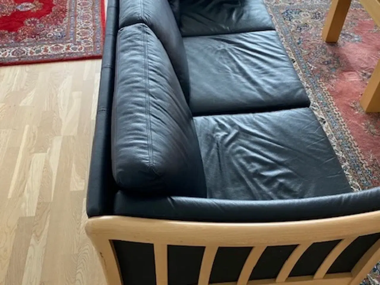 Billede 2 - 3pers læder sofa