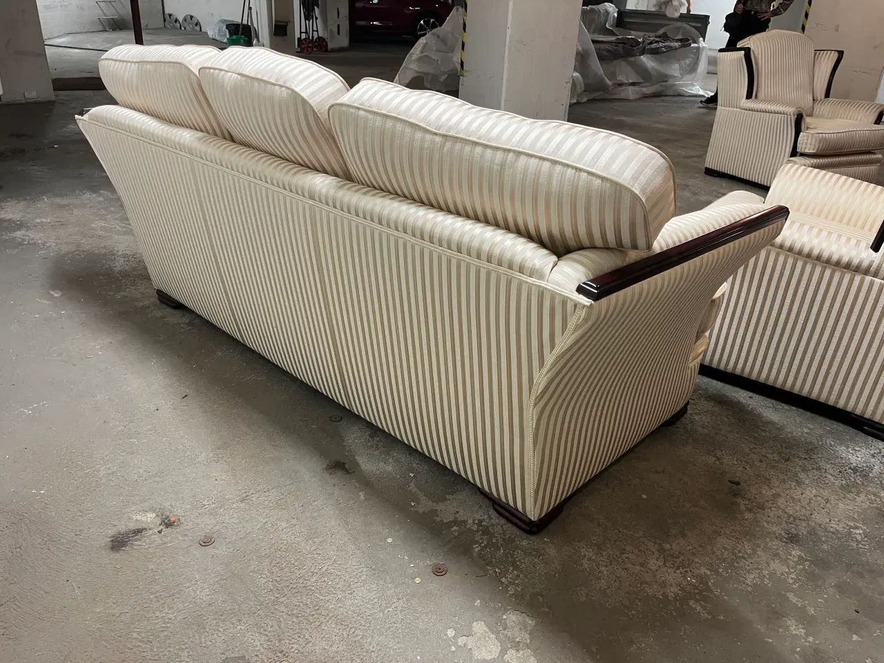 Billede 7 - Sofagruppe beige silkesatin - NY PRIS!
