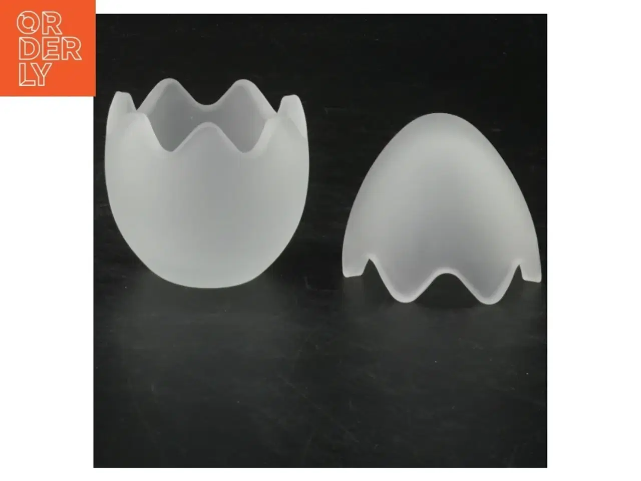 Billede 2 - Dekorativt glas æg (str. 9x5 cm)