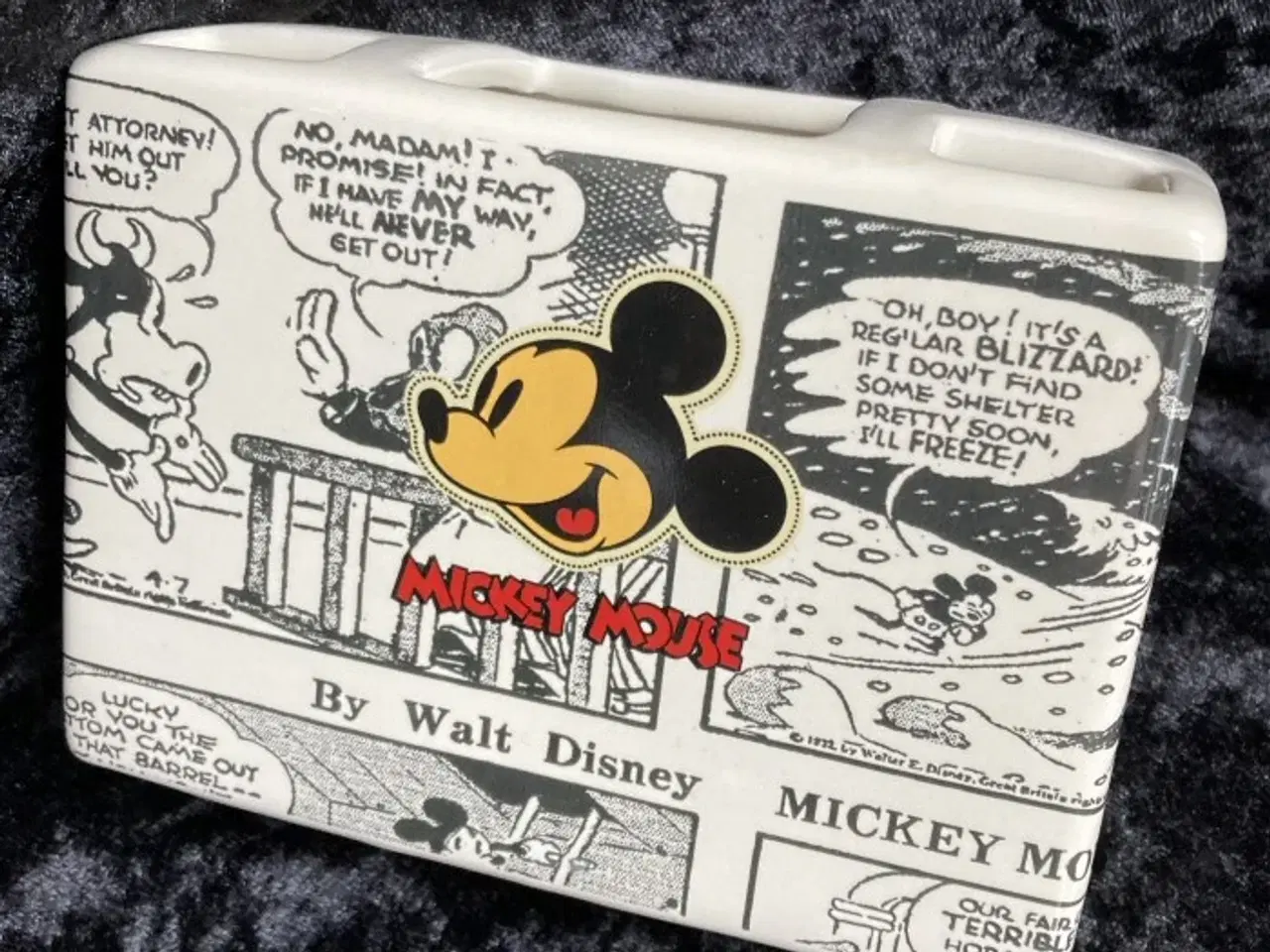 Billede 1 - Tandbørsteholder i porcelæn – Mickey 