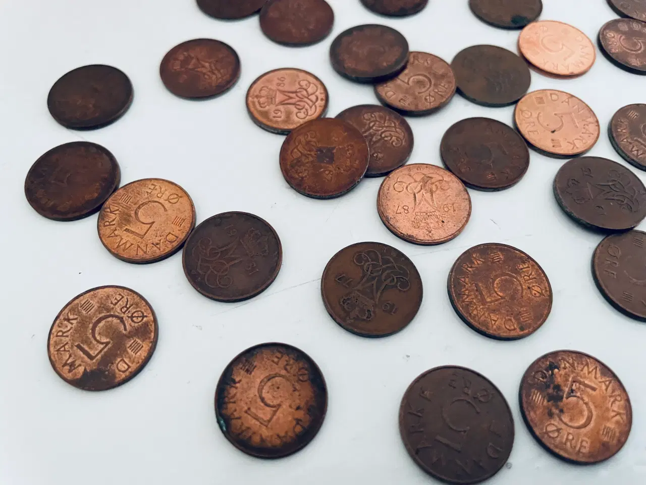 Billede 3 - Gamle 5 øre - 34 stk.