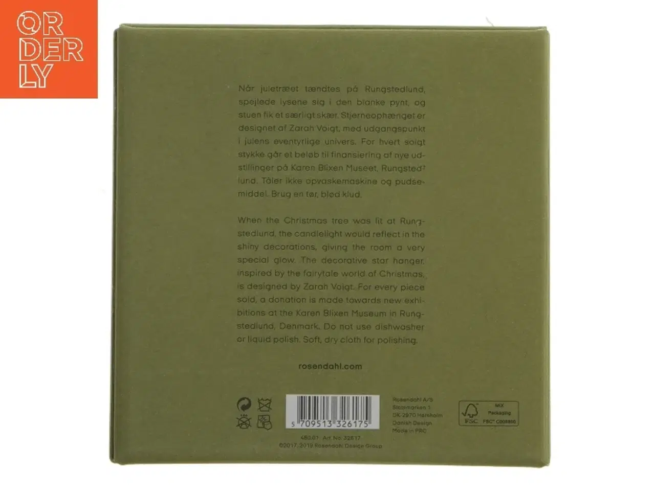 Billede 2 - Karen Blixens jul stjerne fra Rosendahl (str. 13x13 cm)