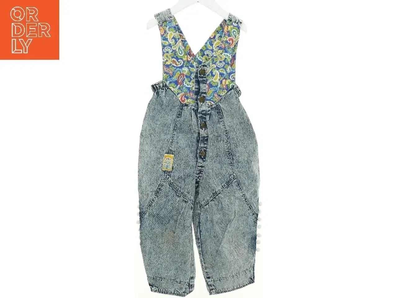 Billede 2 - Vintage Stonewashed Denim Overalls med pomponer fra Reima (str. 92 cm)