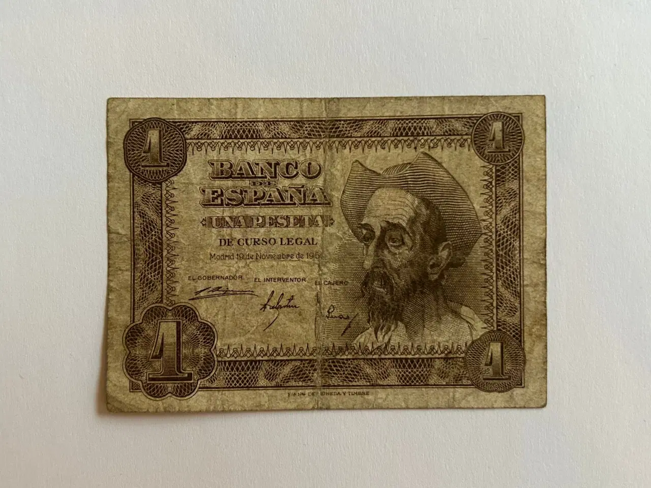 Billede 1 - 1 Peseta Spain 1948 - Bad condition